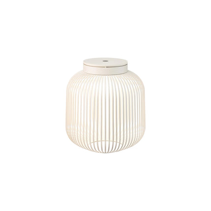 Blomus Lito led lantaarn Silk Grey medium, mobiele lichtgrijze stalen sfeerverlichting met led lamp voor binnen en buiten