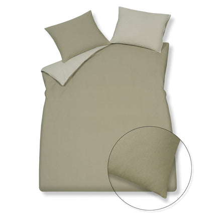 HOME Livorno dekbedovertrek Sage Green 200x220 cm