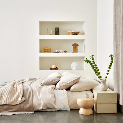 Bettbezug PURITY Bari Cream Tan 240x220 cm (Satin-Baumwolle)