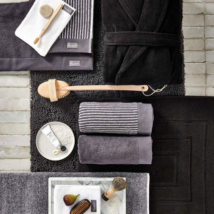Serviette de bain 70x140 cm <tc>HOME</tc> Uni Off Black-198 (lot de 3)