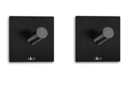 PECO crochet à serviette autocollant set/2 (noir)