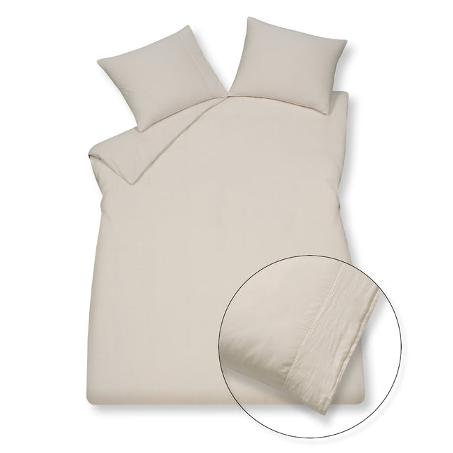 Duvet cover PURE 07 Cream Tan 200x220 cm (linen/satin cotton)