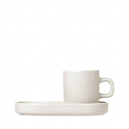 PILAR 2 Espressotassen 50 ml mit Moonbeam-Untertasse