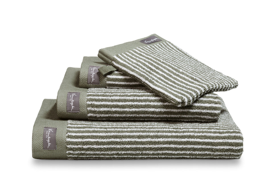 <tc>HOME</tc> Asciugamano 60x110 cm Petit Ligne Olive (set/3)