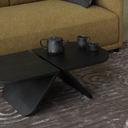 Table basse AVIO Chêne Noir 80 x 43 cm