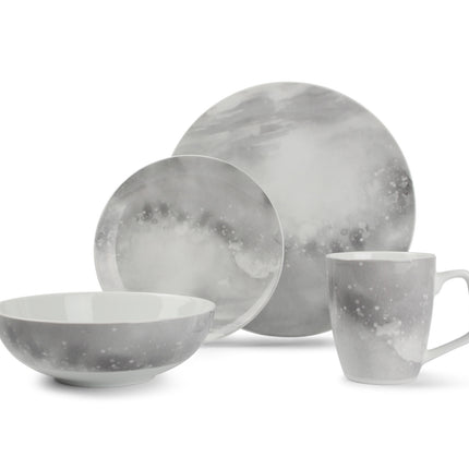 MARMOR Flache Betonplatte 19 cm Stein (Set/4)