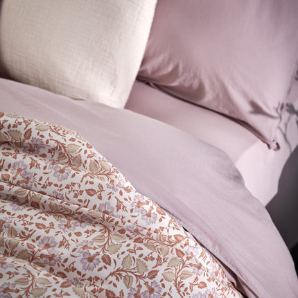 Housse de couette COTON LAVÉ Viola 140x220 cm