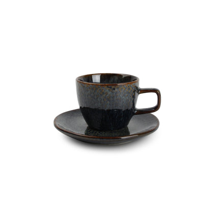 MIELO mokkakop en schotel 100 ml sapphire (set/4)