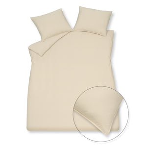 Housse de couette COTON LAVÉ Crème Tan 140x220 cm