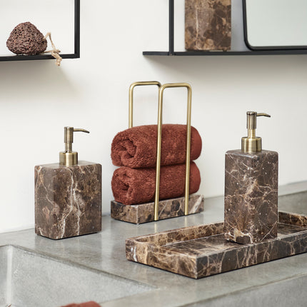 Plateau HAMMAM rectangle Marron