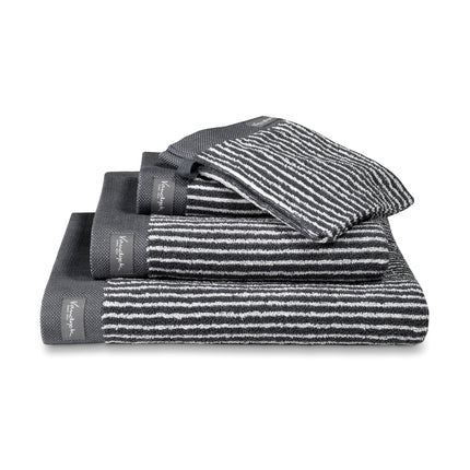 <tc>HOME</tc> Asciugamano 60x110 cm Petit Ligne Off Black (set/3)