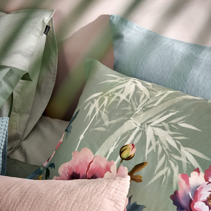Housse de couette PURITY 79 Bleu Perle 140x220 cm (lin/coton)