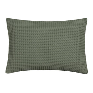 <tc>HOME</tc> Taie d'oreiller piqué vert terre 40x55 cm