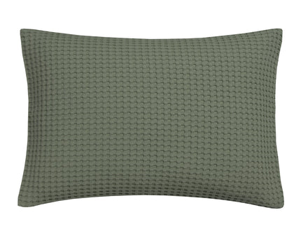 <tc>HOME</tc> Taie d'oreiller piqué vert terre 40x55 cm