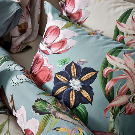 Bettbezug BLUMENMIX Creme Tan 200x220 cm (Satin-Baumwolle)