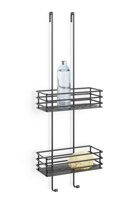 Estante de ducha IPARO para pared de vidrio (negro)