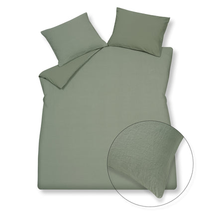 Housse de couette PURITY 79 Vert Fumée 200x220 cm (lin/coton)