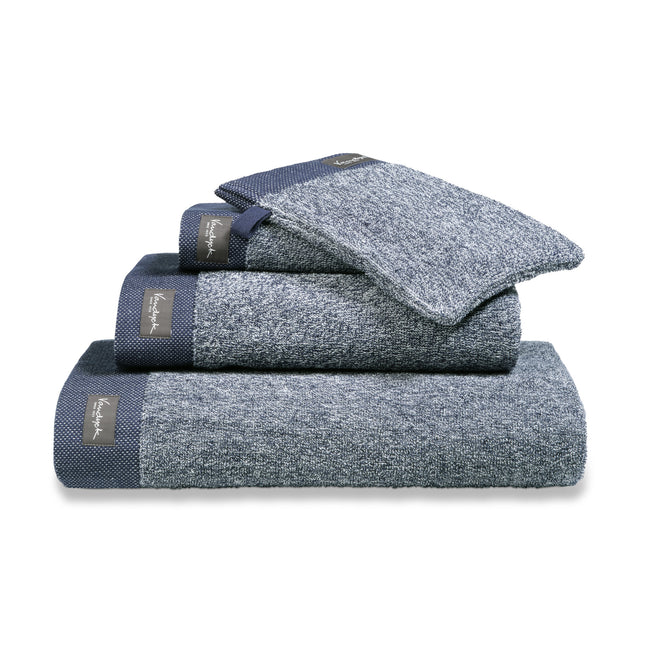 <tc>HOME</tc> Tessuti da bagno Mouliné Blue Ink