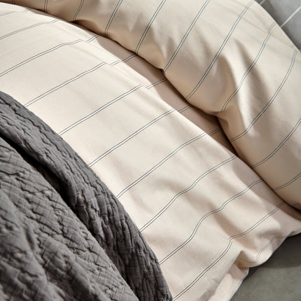 housse de couette <tc>HOME</tc> Pouilles Crème Tan 140x220 cm (coton percale)