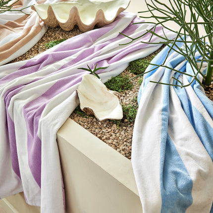 Toalla de playa RIVIERA Ceniza Rosa 100x200 cm