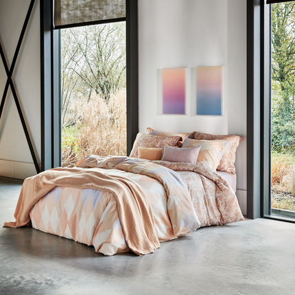 Housse de couette GLAZE Apricot Blush 240x220 cm (coton satiné)