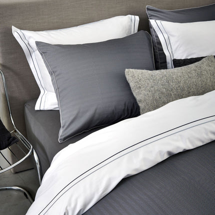 Housse de couette PURITY Naples Noir Cassé 140x220 cm (coton satiné)