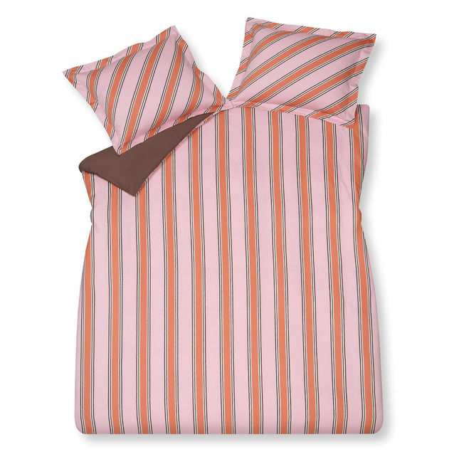 Copripiumino PREPPY STRIPE Rosa 200x220 cm (cotone satinato)