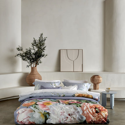 <tc>HOME</tc> Taie d'oreiller piqué bleu lavande 40x55 cm