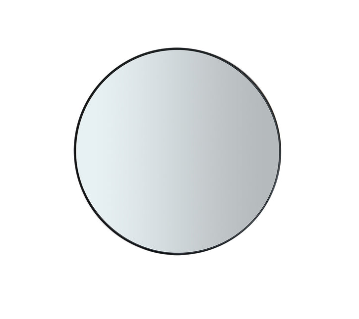 RIM vægspejl Sort 50 cm (røget glas)