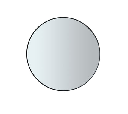 RIM vægspejl Sort 50 cm (røget glas)