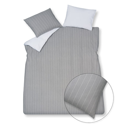 Funda nórdica <tc>HOME</tc> Puglia Gris 200x220 cm (algodón percal)