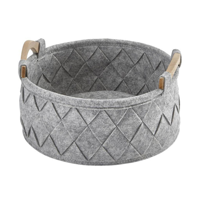 Cesto portaoggetti AMY Silver Grey piccolo