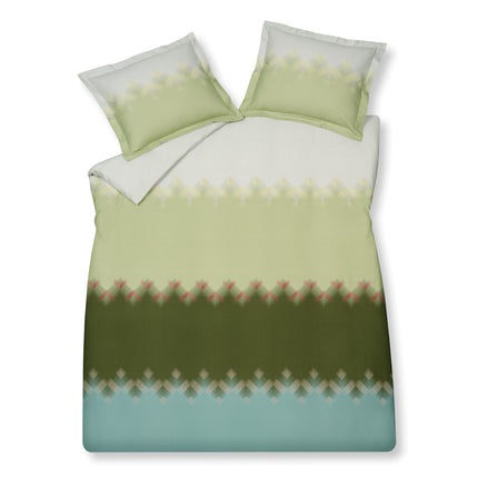 Funda nórdica HAPPY SLEEP Verde Humo 140x220 cm (algodón satinado)