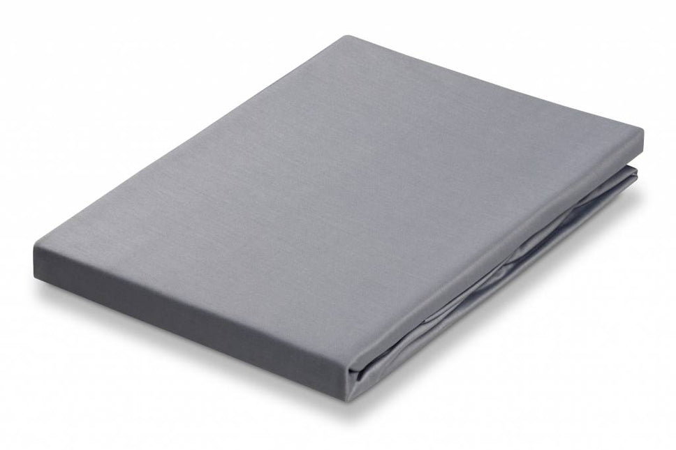 SATIN SOFT fitted sheet Steel Grey