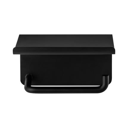 MODO toilet roll holder with platform Black