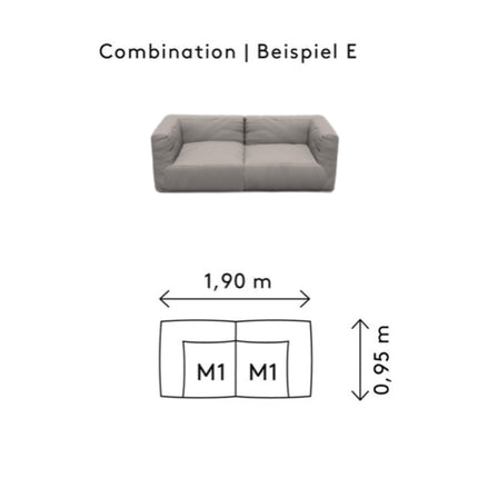 GROW lounge sofa E Earth Boucle