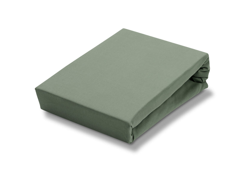 Sábana bajera ajustable con topper dividido JERSEY SUPREME Oliva