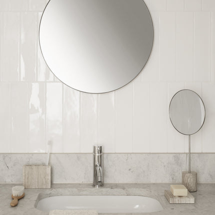 RIM vægspejl Sort 50 cm (røget glas)