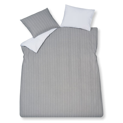 Funda nórdica <tc>HOME</tc> Puglia Gris 240x220 cm (algodón percal)