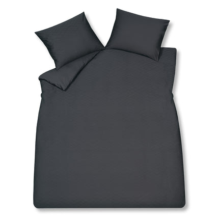 Bettbezug PURITY Monaco Off Black 140x220 cm (Satin-Baumwolle)