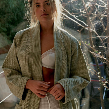 EVELYN bathrobe Light Olive-123