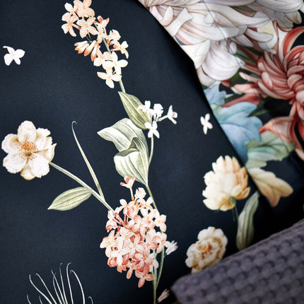 Housse de couette FLORAL BLISS Encre Bleue 200x220 cm