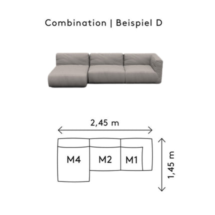 GROW loungebank D Earth Boucle