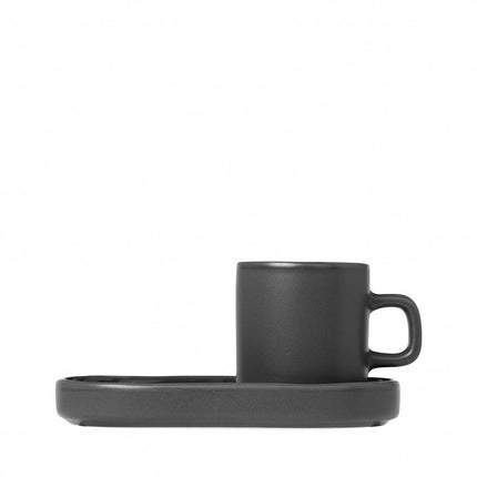 PILLAR 2 tazas de espresso 50 ml con platillo Agave Green