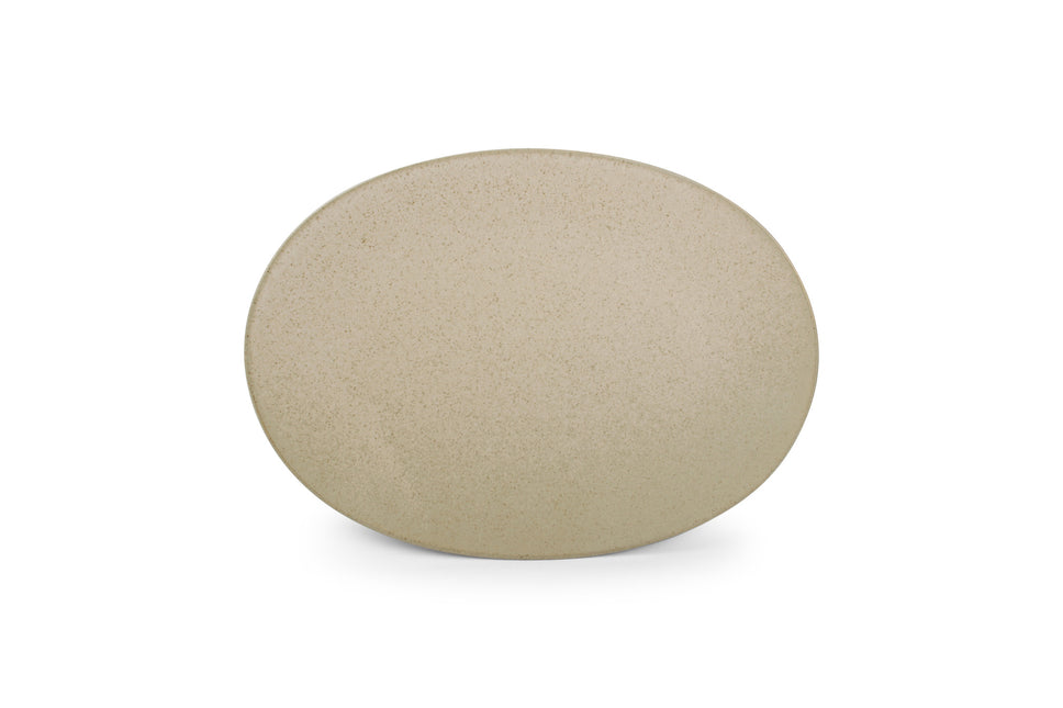 Assiette plate CIRRO ovale 30 cm - Beige